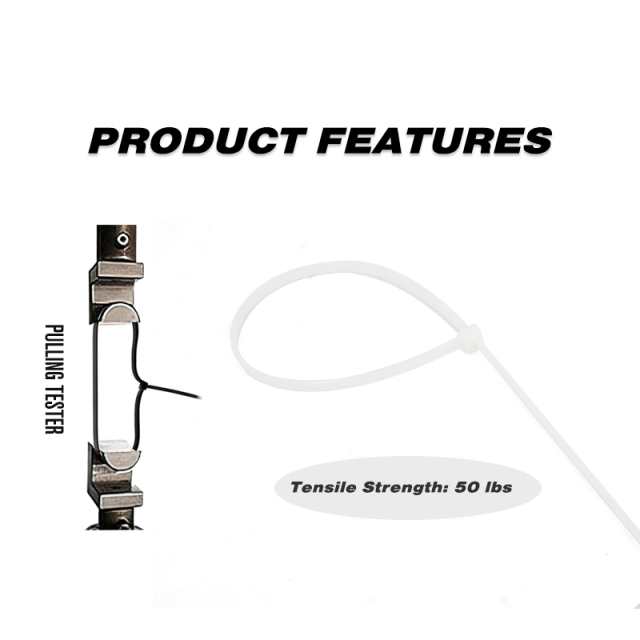 100 Pieces Heavy Duty 50lbs 14.5-inch White Nylon Zip Ties Industrial Strength Cable Ties