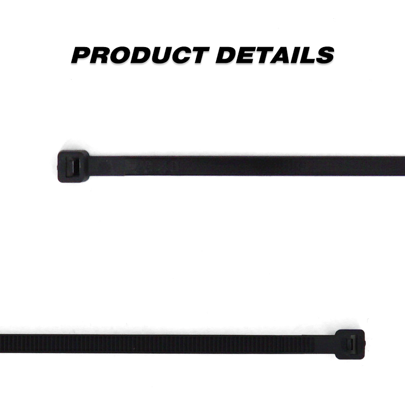 100 Pieces Heavy Duty 50lbs 7.4-inch Black Nylon Zip Ties Industrial Strength Cable Ties