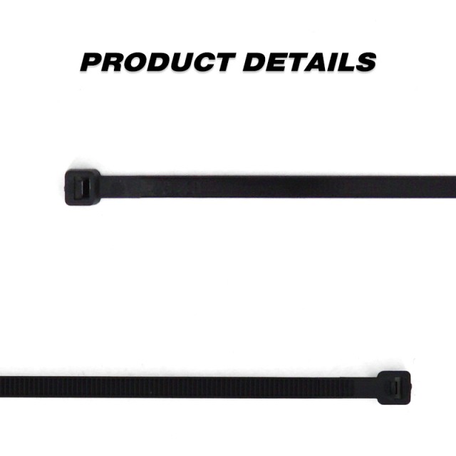 100 Pieces Heavy Duty 50lbs 7.4-inch Black Nylon Zip Ties Industrial Strength Cable Ties