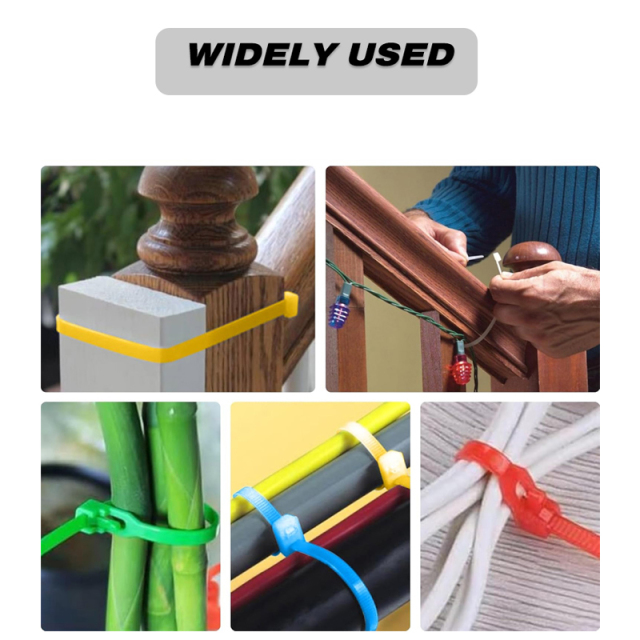 100 Pieces Heavy Duty 50lbs 14.5-inch Color Nylon Zip Ties Industrial Strength Cable Ties