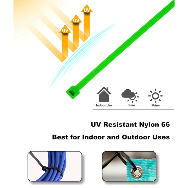 100 Pieces Heavy Duty 50lbs 14.5-inch Color Nylon Zip Ties Industrial Strength Cable Ties