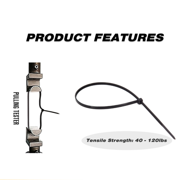 100 Pieces Heavy Duty 4 Black Nylon Zip Ties mixed Industrial Strength Cable Ties