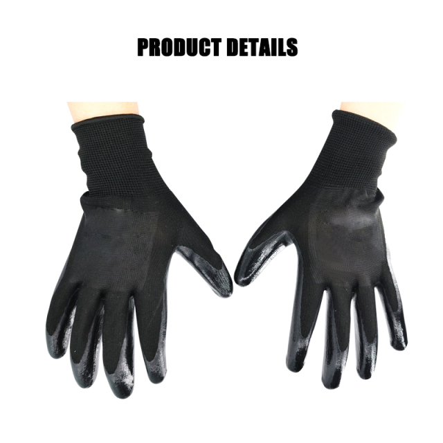 Nitrile Latex Dip Glove Rubber Latex Coated for Work Construction