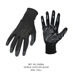 Nitrile Latex Dip Glove Rubber Latex Coated for Work Construction