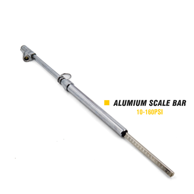 Dual Head Truck Tire Pressure Gauge 10-160PSI Alumium Bar Scale