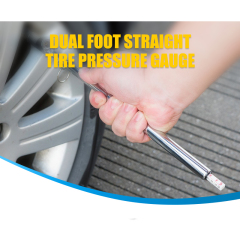 Dual Head Truck Tire Pressure Gauge 10-160PSI Alumium Bar Scale