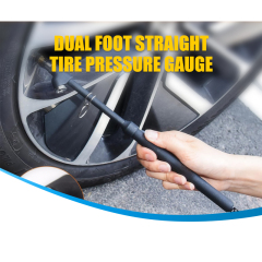 Dual Head Black Painting Truck Tire Pressure Gauge 10-150PSI