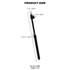 Dual Head Black Painting Truck Tire Pressure Gauge 10-150PSI