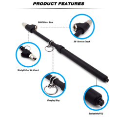 Dual Head Black Painting Truck Tire Pressure Gauge 10-150PSI