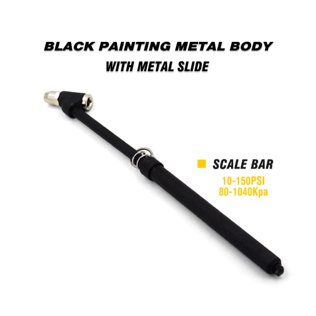 Tire Pressure Gauge Black Painting Dual Head Truck Tire Pressure Gauge 10-150PSI