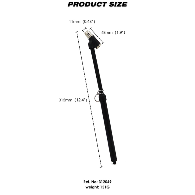 Tire Pressure Gauge Black Painting Dual Head Truck Tire Pressure Gauge 10-150PSI
