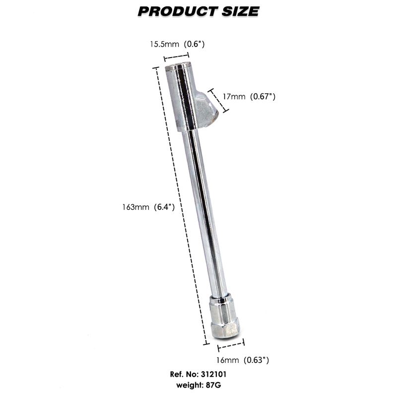 1/4" FNPT Chrome Plated Dual Head Air Chuck with 2-Way Connect Tire Chuck