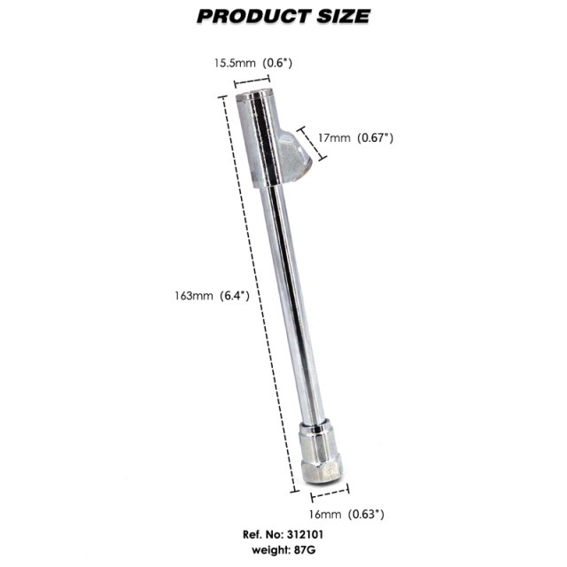 1/4" FNPT Chrome Plated Dual Head Air Chuck with 2-Way Connect Tire Chuck