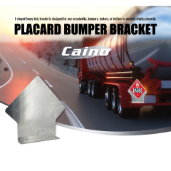 Aluminum Hazmat Placard Bracket Top-Mount Bumper Bracket