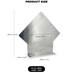 Aluminum Hazmat Placard Bracket Top-Mount Bumper Bracket
