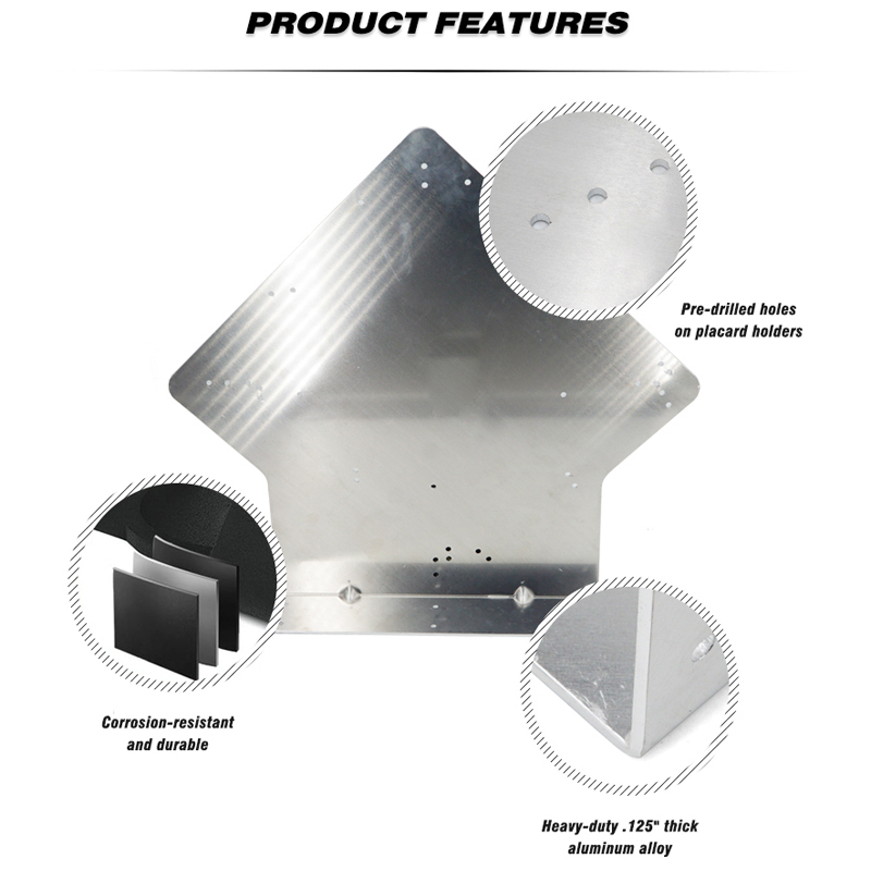 Aluminum Hazmat Placard Bracket Top-Mount Bumper Bracket