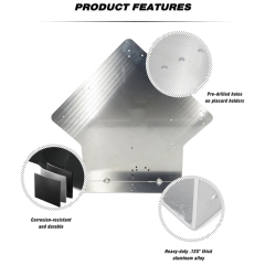 Aluminum Hazmat Placard Bracket Top-Mount Bumper Bracket