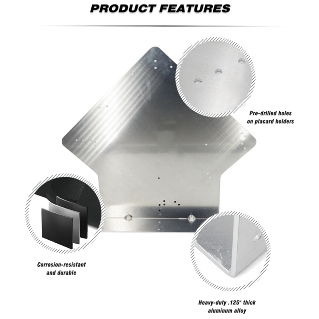 Aluminum Hazmat Placard Bracket Top-Mount Bumper Bracket