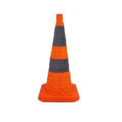 28 inch Collapsible Traffic Cones with LED Light Safety Cones with Reflective Collars