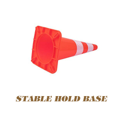 28 Inch Traffic Safety Cones with Reflective Collars PVC Orange Construction Cone for Home Road Driveway Parking