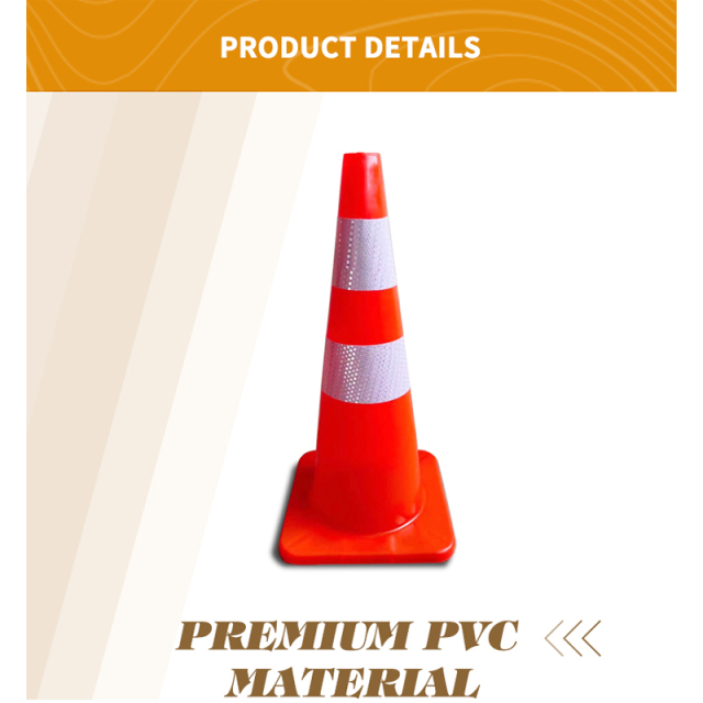 28 Inch Traffic Safety Cones with Reflective Collars PVC Orange Construction Cone for Home Road Driveway Parking