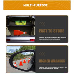 28 Inch Traffic Safety Cones with Reflective Collars PVC Orange Construction Cone for Home Road Driveway Parking