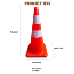 28 Inch Traffic Safety Cones with Reflective Collars PVC Orange Construction Cone for Home Road Driveway Parking