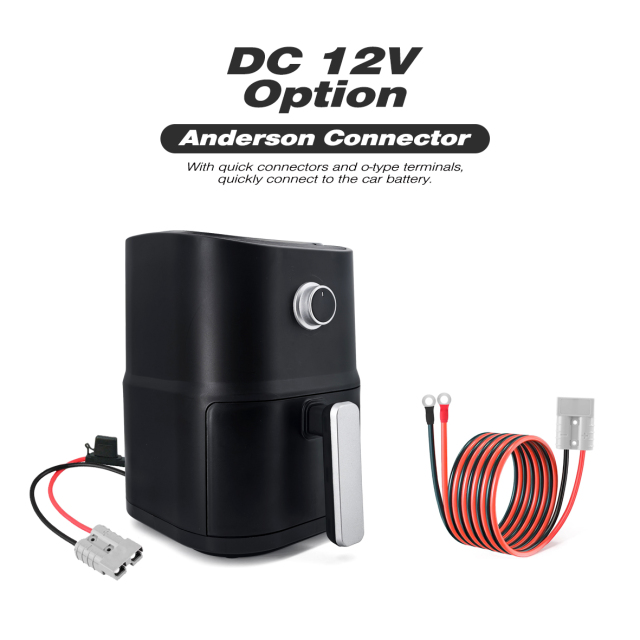 24V 250W Portable 3L Camping Travel Oil Free Cooking Oven Truck Electric Car Air Fryer