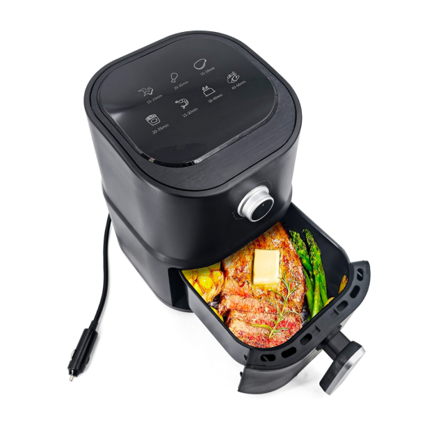 24V 250W Portable 3L Camping Travel Oil Free Cooking Oven Truck Electric Car Air Fryer