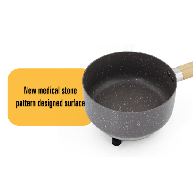 12V Portable Car Non-Stick Frying Cooking Pan Woodgrain Bakelite Handle for Camping