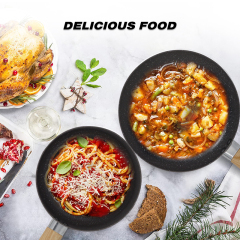 12V Portable Car Cookware Pan Car Saucepan Woodgrain Bakelite Handle for Camping