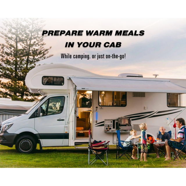 12V Portable Car Cookware Pan Car Saucepan Woodgrain Bakelite Handle for Camping