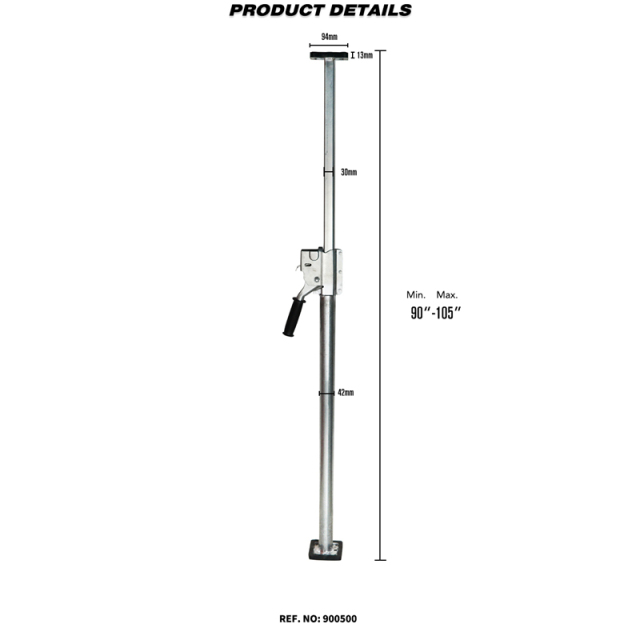 Heavy Duty Steel Load Lock Round Tube Jack Bar Cargo Bar