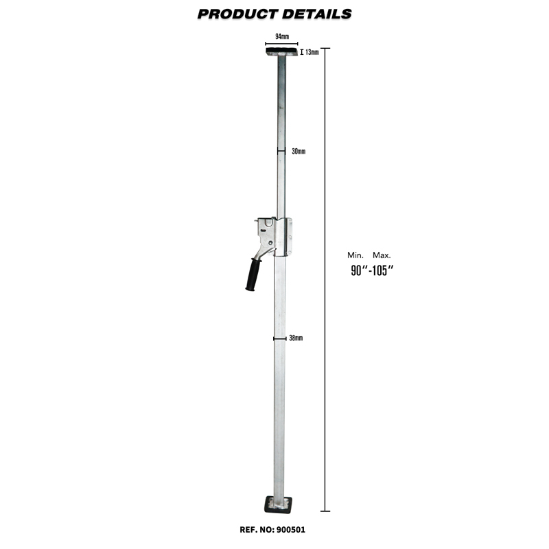 Heavy Duty Steel Load Lock Square Tube Jack Bar Cargo Bar