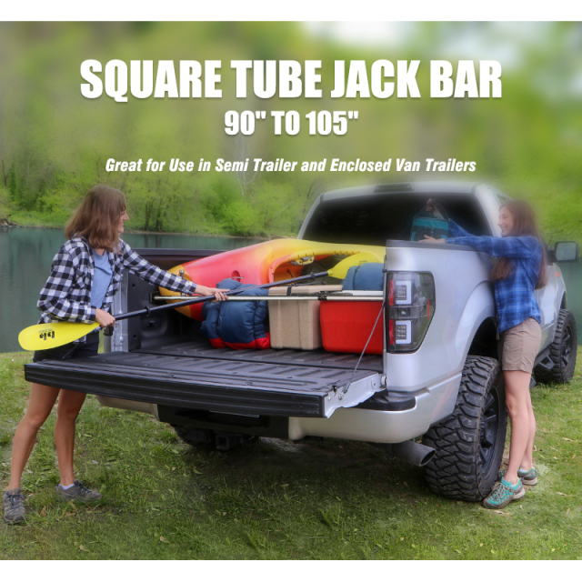 Heavy Duty Steel Load Lock Square Tube Jack Bar Cargo Bar