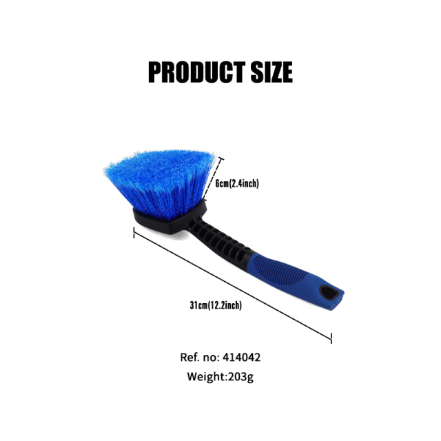Long PP Handle Tyre Brush PVC Fiber