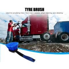 Long PP Handle Tyre Brush PVC Fiber