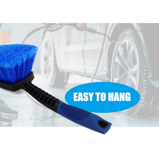 Long PP Handle Tyre Brush PVC Fiber