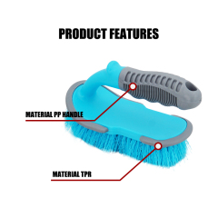 Cleaning Brush PET Fiber U-Style Handle Auto RV Truck Boat Camper Washing