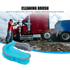 Cleaning Brush PET Fiber U-Style Handle Auto RV Truck Boat Camper Washing