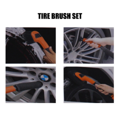 3 in 1 Tire Brush Set PVC Fiber