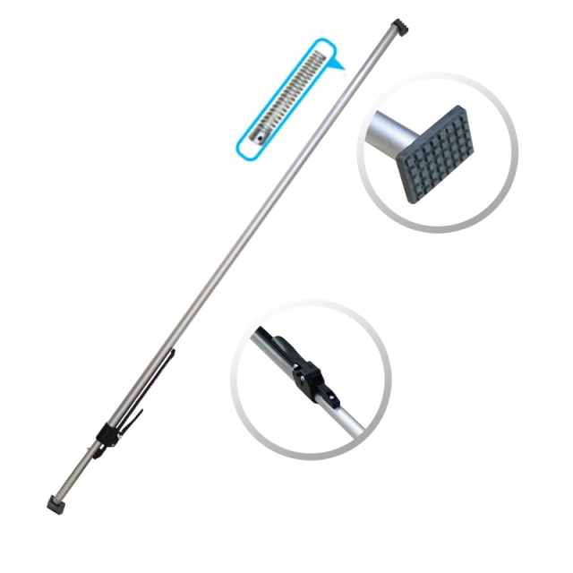 Heavy Duty Aluminum Round Tube Cargo Load Lock Bars 89" to 104" With Spring