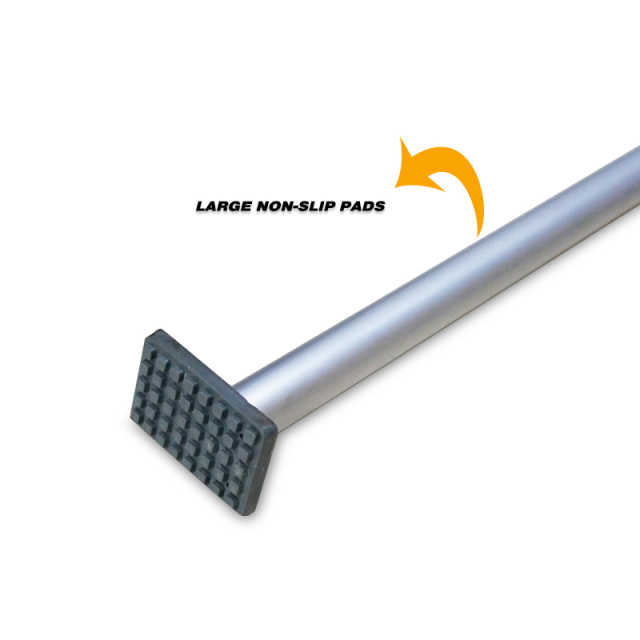 Heavy Duty Steel Round Tube Cargo Load Lock Bars 89" to 104"