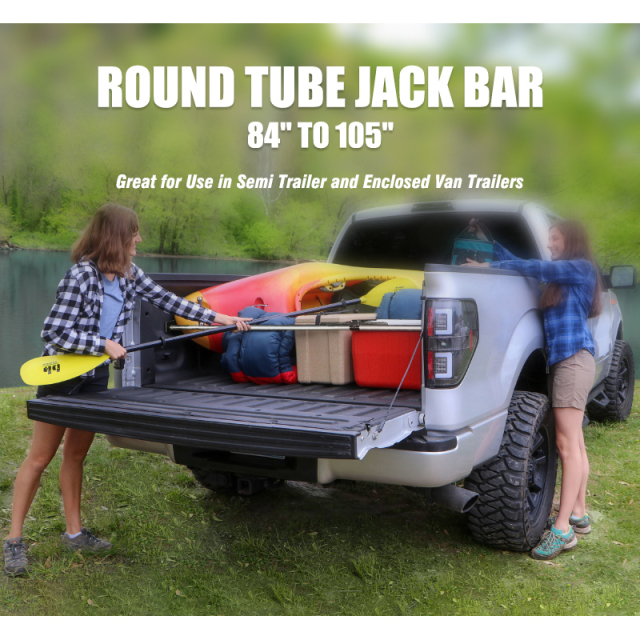 Heavy Duty Steel Load Lock Round Tube Jack Bar Cargo Bar