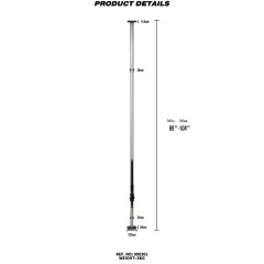 Heavy Duty Steel Round Tube Cargo Load Lock Bars 89" to 104"