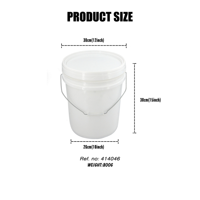 Heavy-Duty Pail 5-Gallon Plastic Bucket Comfortable Handle