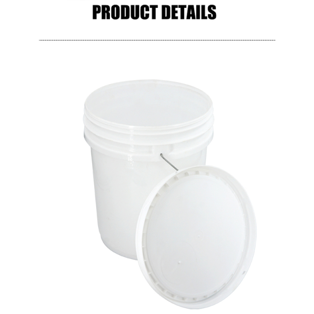 Heavy-Duty Pail 5-Gallon Plastic Bucket Comfortable Handle