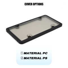 High Quality Plastic Car Black ABS License Plate Frame PS/PC License Plate Cover