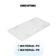 High Quality Plastic Car ABS License Plate Frame With PC/PS Cover