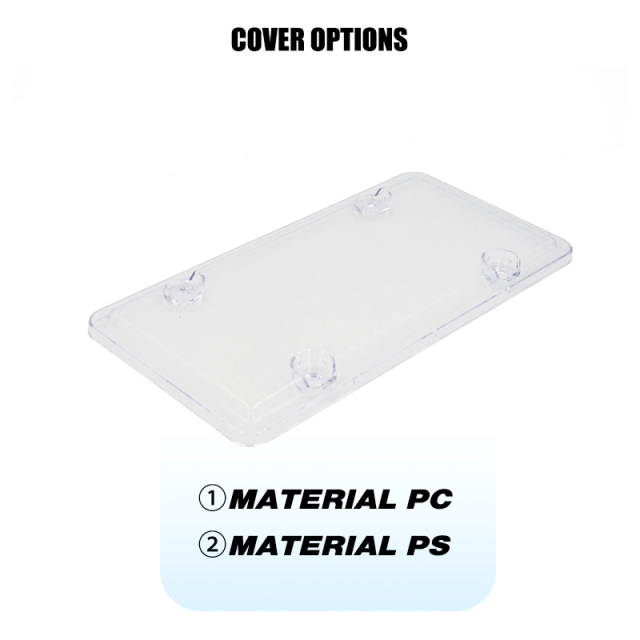 High Quality Plastic Car License Plate PC/PS Cover Clear